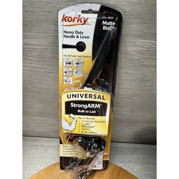 Korky Universal StrongArm *MATTE BLACK* Heavy Duty Handle & Lever - #6034 - Picture 1 of 2